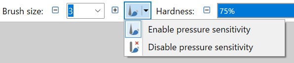 Pressure Sensitivity toggle