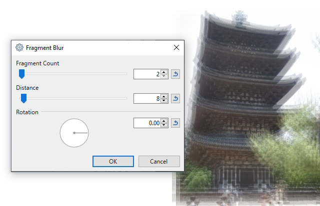 Effects > Blurs > Fragment Blur