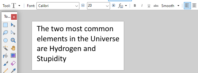 Text options