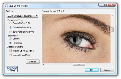 Paint.NET opening a DirectDraw Surface (DDS) texture