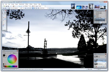 Paint.NET 3.5 editing a classic car photo